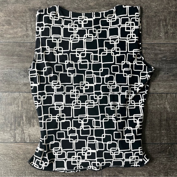 Vintage 90s/00s black and white patterned top - Picture 2 of 6